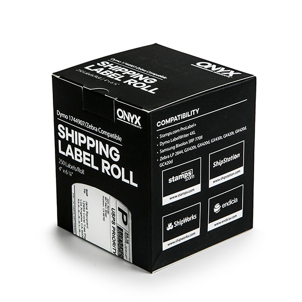 ONYX Products® 4" x 6 1/4" Dymo Compatible Shipping Label Rolls, 250 Labels/Roll