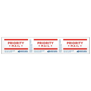 Priority Mail Outside Pressure Sensitive Label, 10/pack