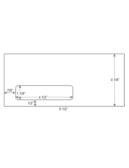 #10 Heat Resistant Window Pull & Seal Envelopes, 500/Pack