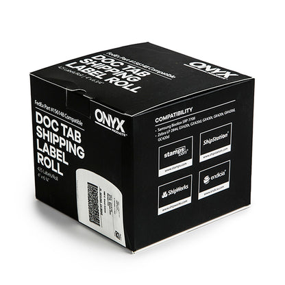 ONYX Products® 4" x 6 3/4" FedEx DocTab Shipping Label Rolls, 425 Labels/Roll