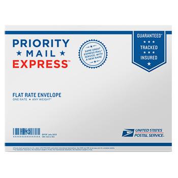Priority Mail Express Flat Rate Envelope 12 1/2" x 9 1/2", 10/pack