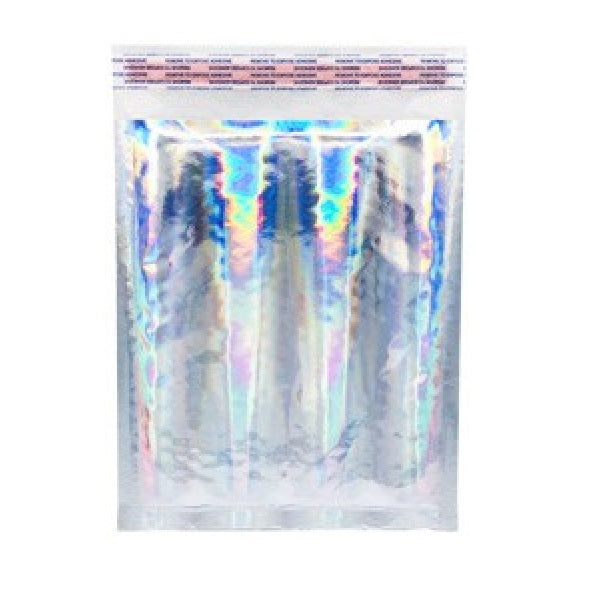 Size (#00) 5"x9" Metallic  Glamour Holographic Bubble Mailer with Peel-N-Seal