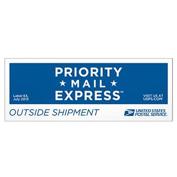 Priority Mail Express Outside Pressure Sensitive Label, 10/pack