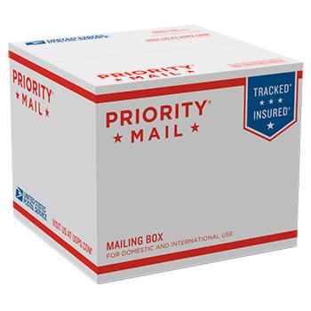 Priority Mail Box 6 1/2" x 7 1/4" x 7 1/4", 25/pack