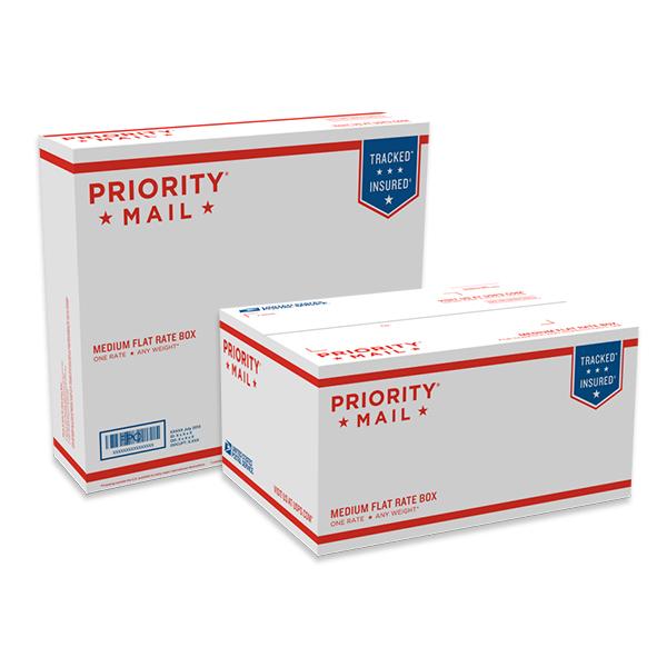 Priority Mail Medium Flat Rate Boxes, 25/pack