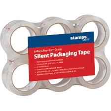 Rollo No Noise Packing Tape - Silent Shipping Tape 60 Yards x 2 Wide x 2.6 Mil Thick (6 Refill Rolls) - Clear Heavy Duty Industrial Quiet Tape for
